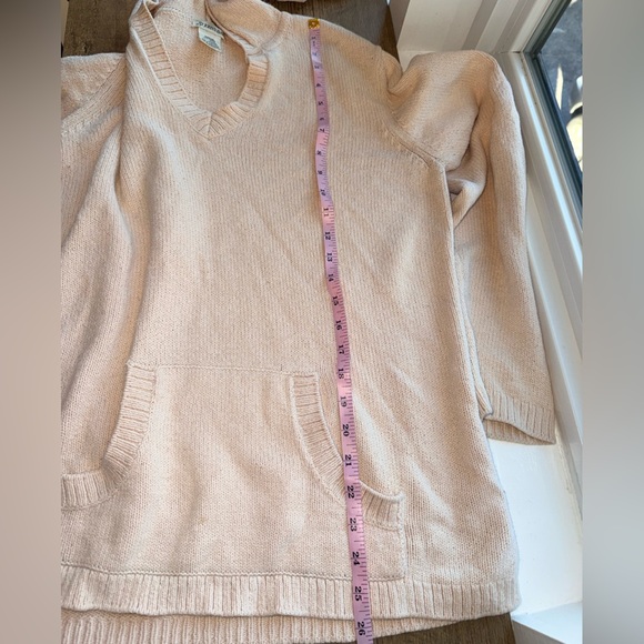 St John Bay Women’s Hooded Sweater Cream Color size L - Picture 6 of 8